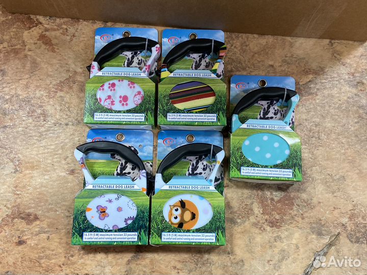 Поводок рулетка для собак 5 м до 15 кг