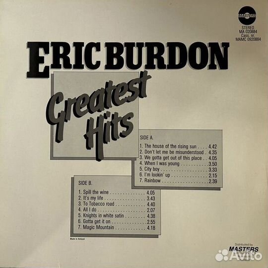 The Animals - Eric Burdon - Greatest Hits