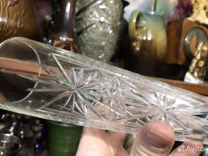 Рог интерьерный хрусталь