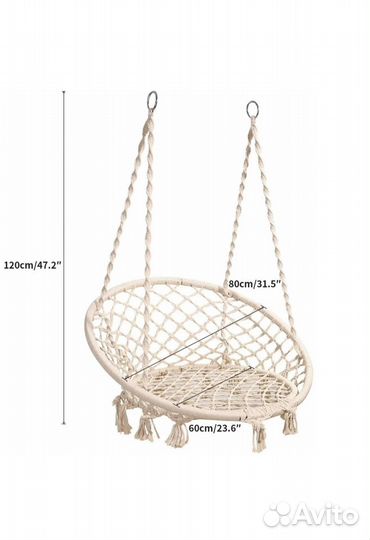 Качель подвесная с подушкой Новая Кресло Гамак