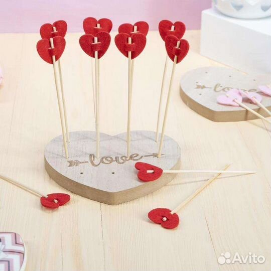 Набор шпажек бамбуковых для канапе на подставке