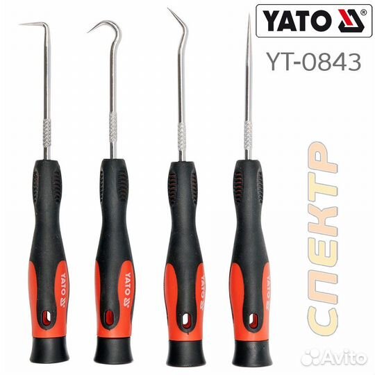 Набор крючков-захватов заостренных yato YT-0843 кр