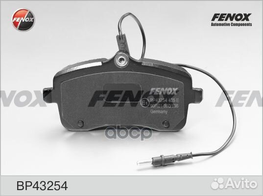 Колодки передние fenox BP43254 BP43254 fenox