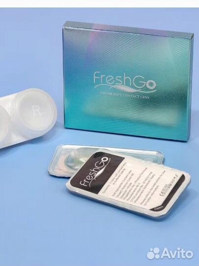 Цветные контактные линзы Freshgo, на 1 год, -3,75