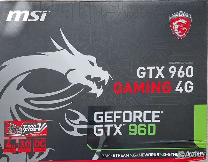 Видеокарта MSI GTX 960 gaming 4G (4 гб)