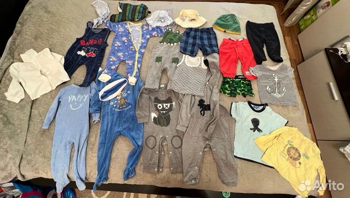 Вещи на мальчика пакетом от 6 мес до 1 года