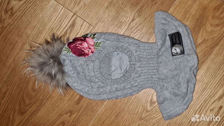 Шапка шлем для девочки 48 Orso Bianco