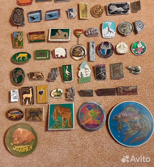 Значки СССР животные птицы