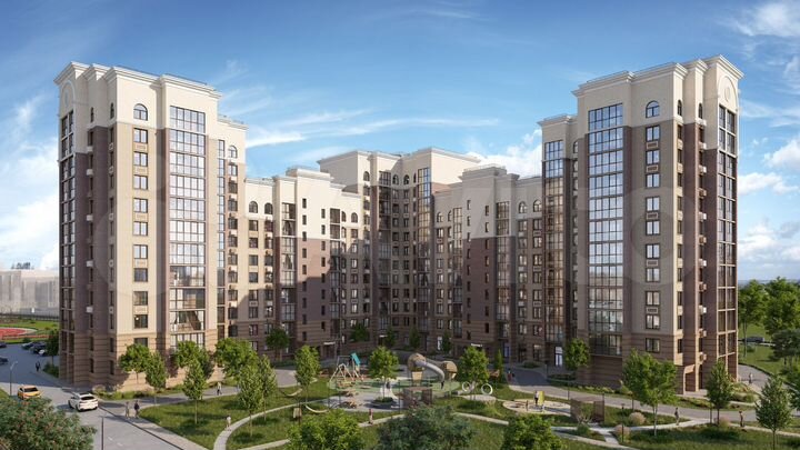 2-к. квартира, 72,3 м², 2/12 эт.