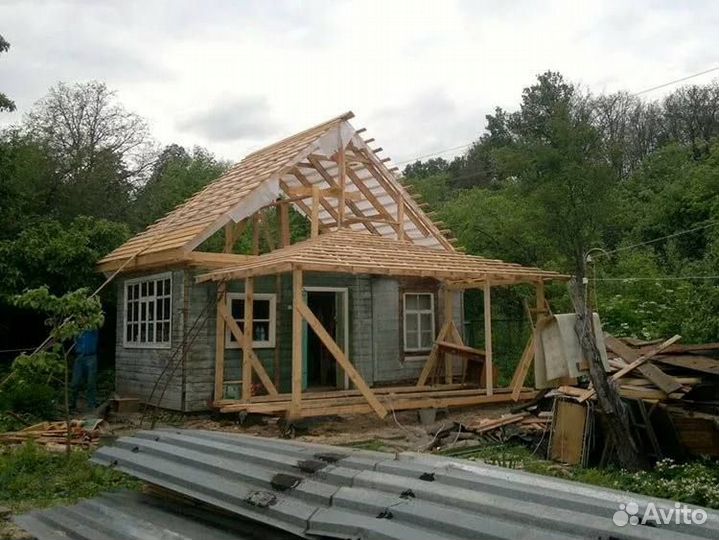 Строительная бригада. Фундамент / Кровля