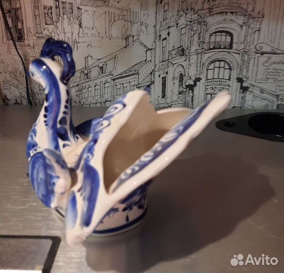 Салфетница гжель птица