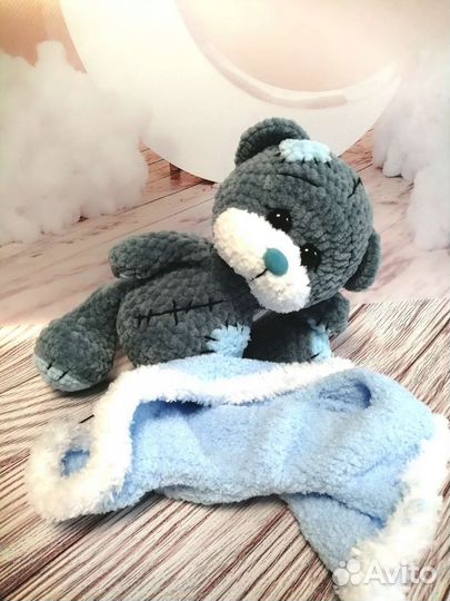 Вязаные игрушки мишка Тедди