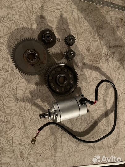 Электростартер и шестерни