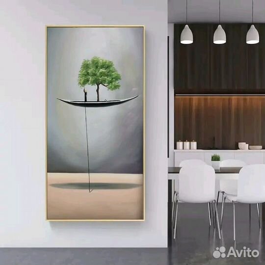 Картина маслом с абстракцией в интерьер Абстракция