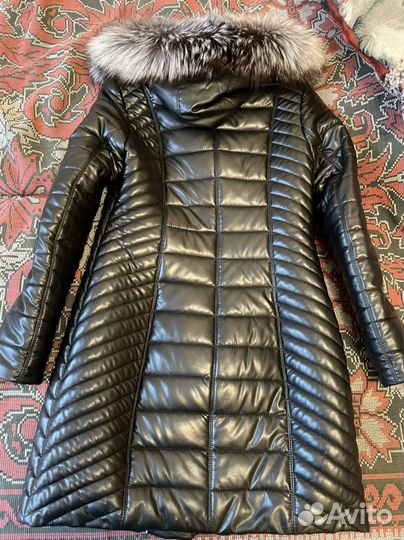 Куртка кожаная женская зимняя