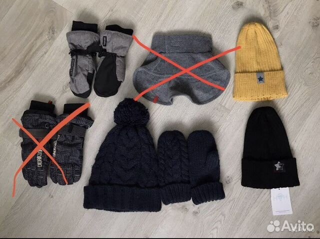 Шапка, перчатки, краги, манишка, шарф