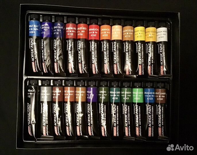 Краски акриловые + палитра+ кисти