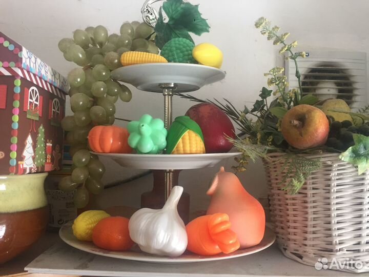 Тарелки сервировочные 2-х и 3-х ярусные, ретро