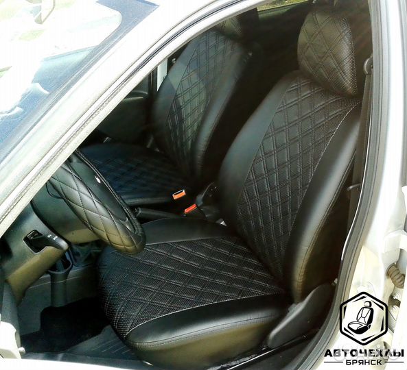 Авточехлы из экокожи Ромб