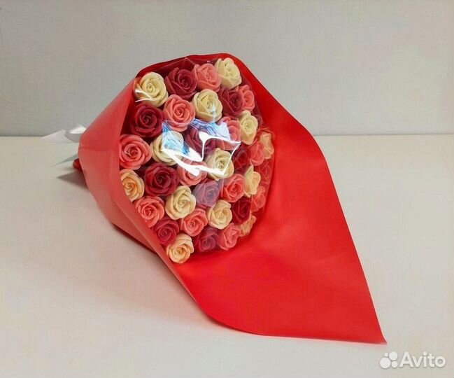 Розы из Белого Шоколада - 29 шт Букете