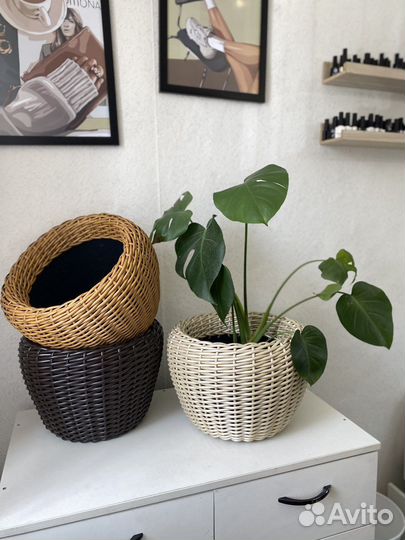 Кашпо из ротанга