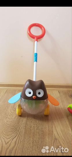 Каталка сова на палочке