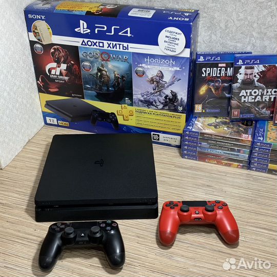 Sony PS4 Slim 500GB PlayStation4 Гарантия + 40 Игр
