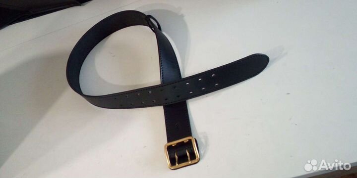 Пряжка 5 см шириной, Ремень солдатский кожаный