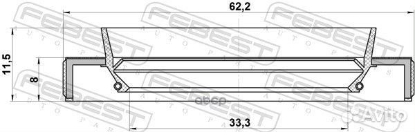 Сальник привода 95HBY35620812R Febest