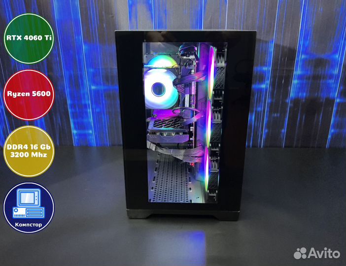 Сборка игрового пк AMD5600-RTX4060Ti-16DDR4-WGI142596087-A520