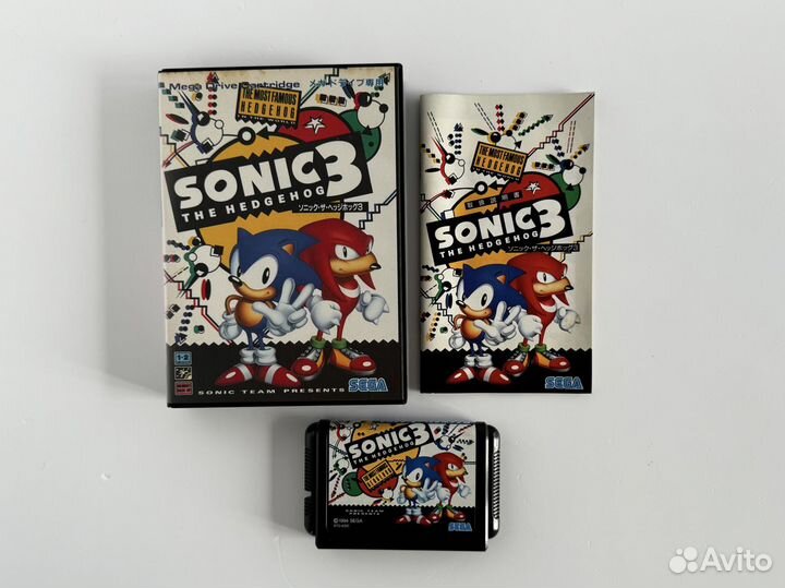 Катриджи Sonic для Sega Genesis Япония