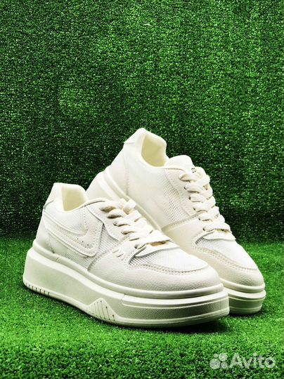 Женские кроссовки на сеточке, бежевые, 36-41 разме