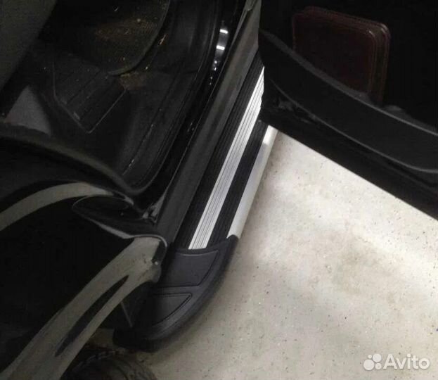 Пороги труба с проступями форд эксполер 2011-2019