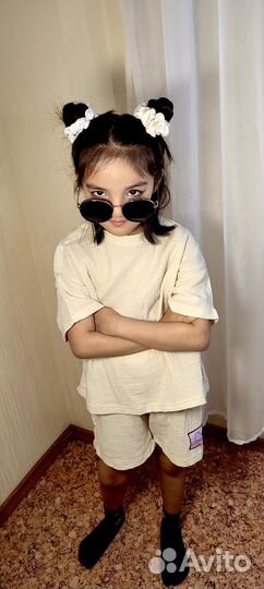 Муслиновый детский костюм 128