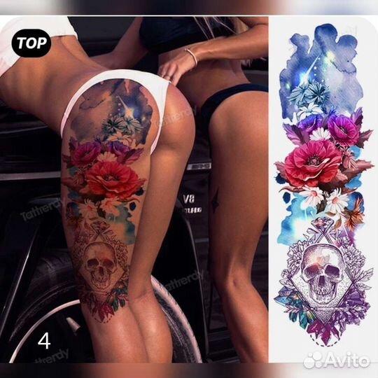Красивые временные тату наклейки для девушек