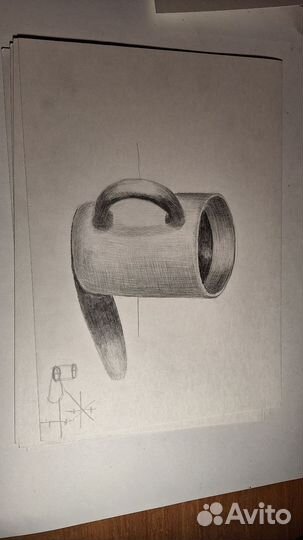 Академический рисунок зарисовки а4