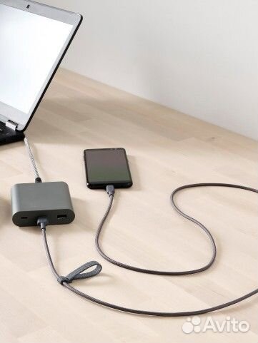 IKEA Lillhult кабель USB-A/USB-C 1,5 м темно-серый