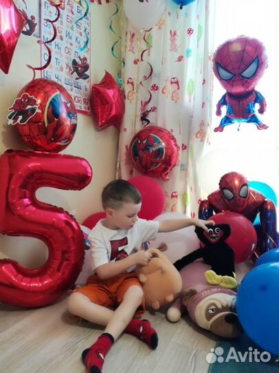Воздушные шары на 5 лет. Человек паук