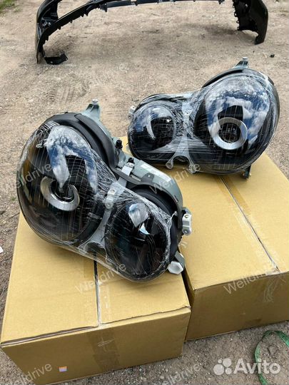 Фары Mercedes W210 1999-2002 галоген черные