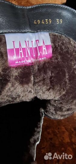 Сапоги,зима,замша мех мутон.Финские Janita