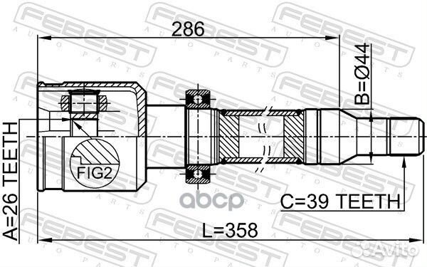 ШРУС 2711S80RH Febest