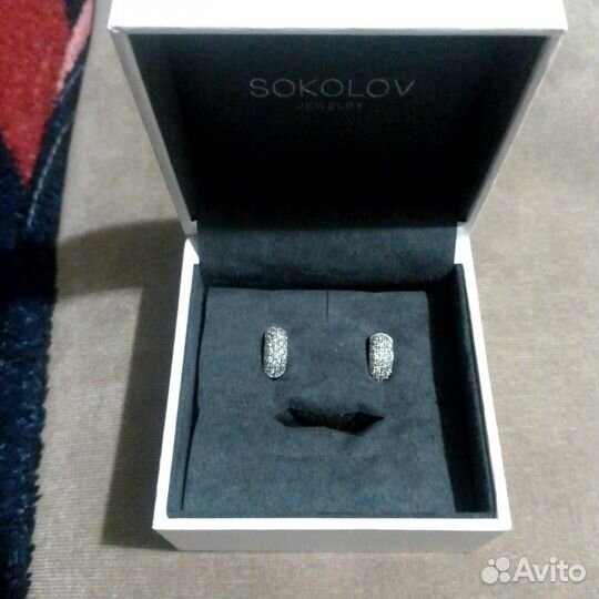 Серебряный комплект кольцо и серьги