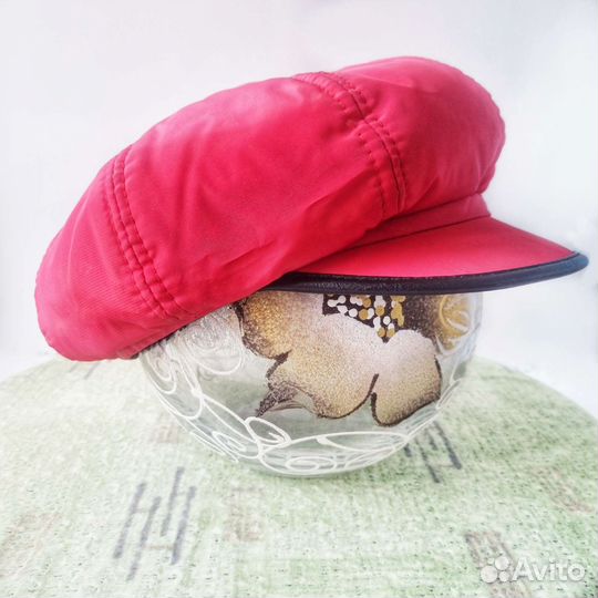 Кепка женская с ушками утеплённая красная 57/58 р