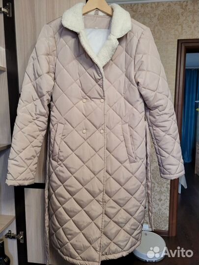 Пальто стеганое женское демисезонное 46 размер