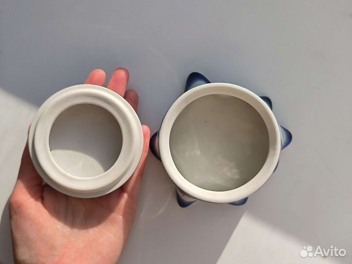 Фарфоровая шкатулка гжель синь России пенёк