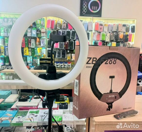 Кольцевая лампа 36 см + штатив