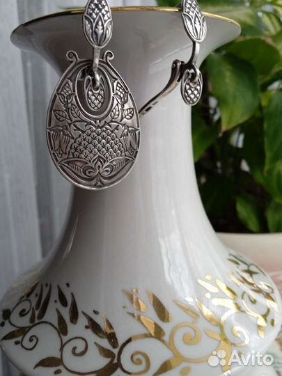 Серьги серебро 925