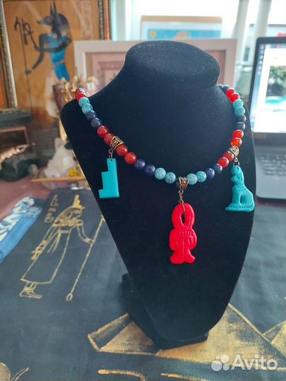 Колье Исида из натурального камня