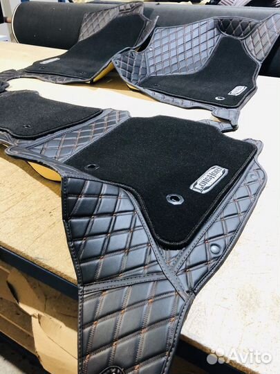 Автоковрики 3D, экокожа. Индивидуальный пошив