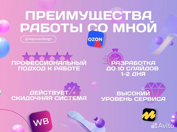 Инфографика карточки для маркетплейсов